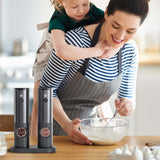 Enhanced Product Title: "Rechargeable Electric Salt and Pepper Mill Set - Adjustable Coarseness, Stainless Steel, Ergonomic Design" 

This title includes keywords that potential buyers might search for while also highlighting key features of the product.