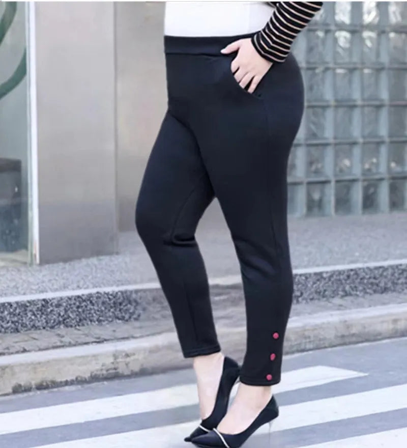 Plus Size Winter Formal Office Pants for Women - Stylish & Comfortable Workwear