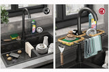Enhanced Product Title: **Multifunctional Kitchen Organizer - Sponge, Brush & Towel Holder Combo for Space-Saving Efficiency**
