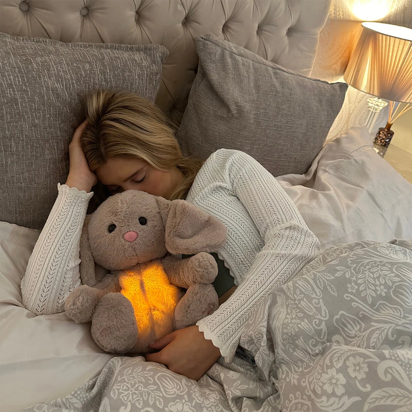 Soothing Plush Companion Toy with Gentle Light & Sound Features for Relaxation