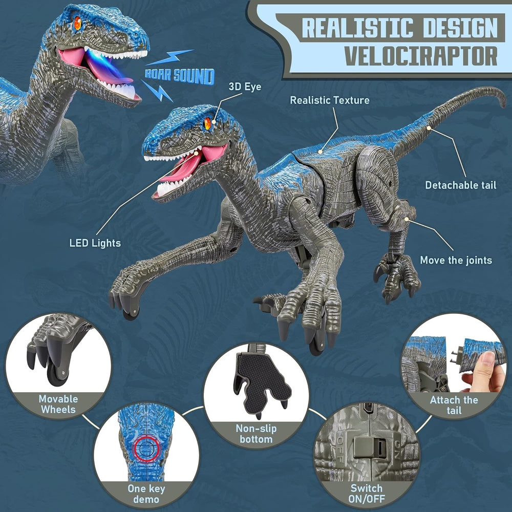 Remote Control Dinosaur Toy – Realistic Sounds, Walking Action & Kids Play