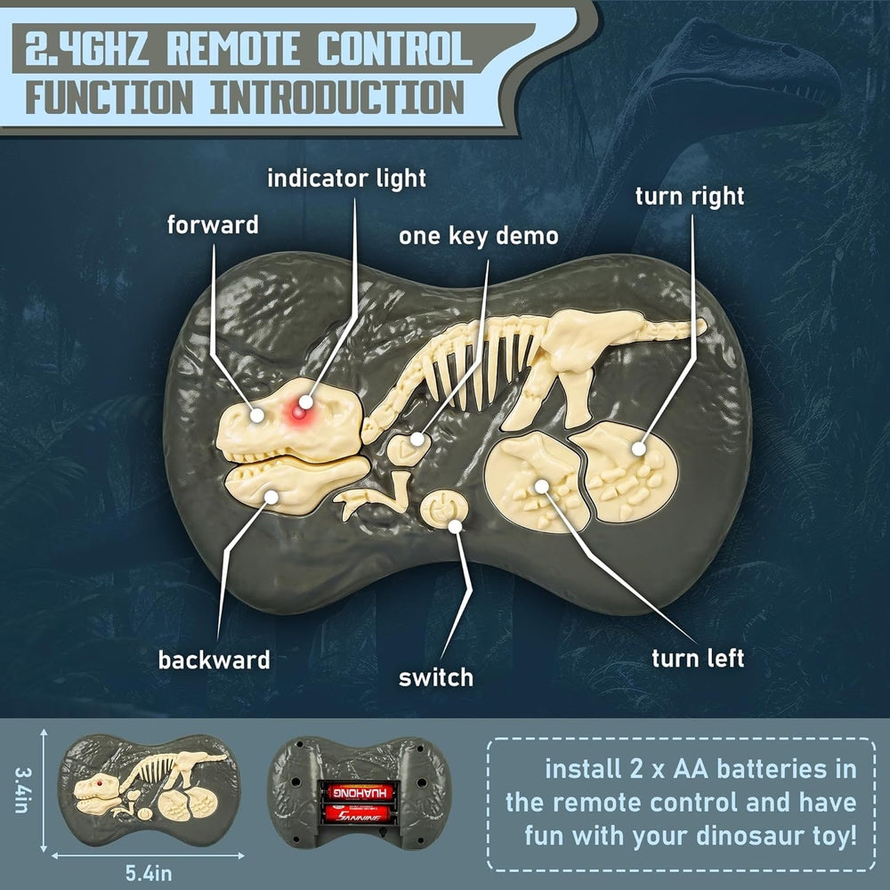 Remote Control Dinosaur Toy – Realistic Sounds, Walking Action & Kids Play