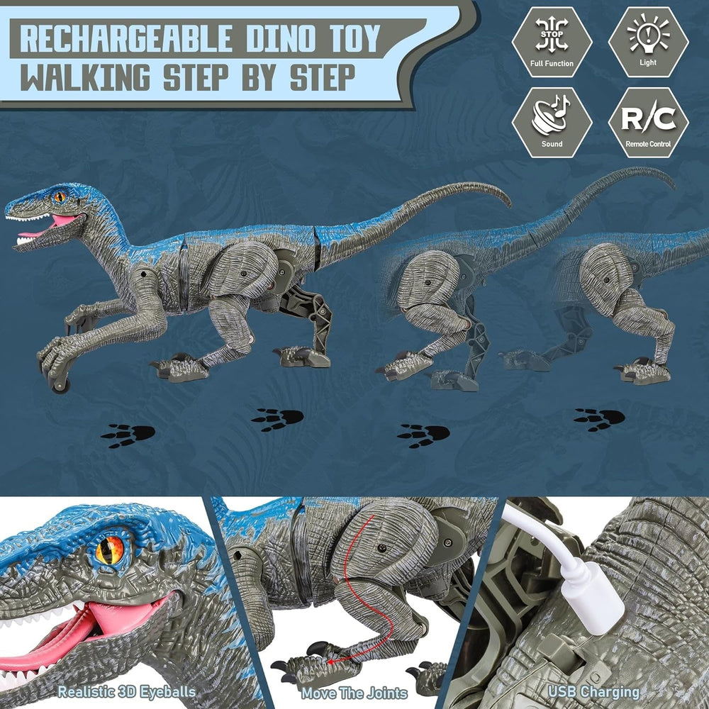 Remote Control Dinosaur Toy – Realistic Sounds, Walking Action & Kids Play