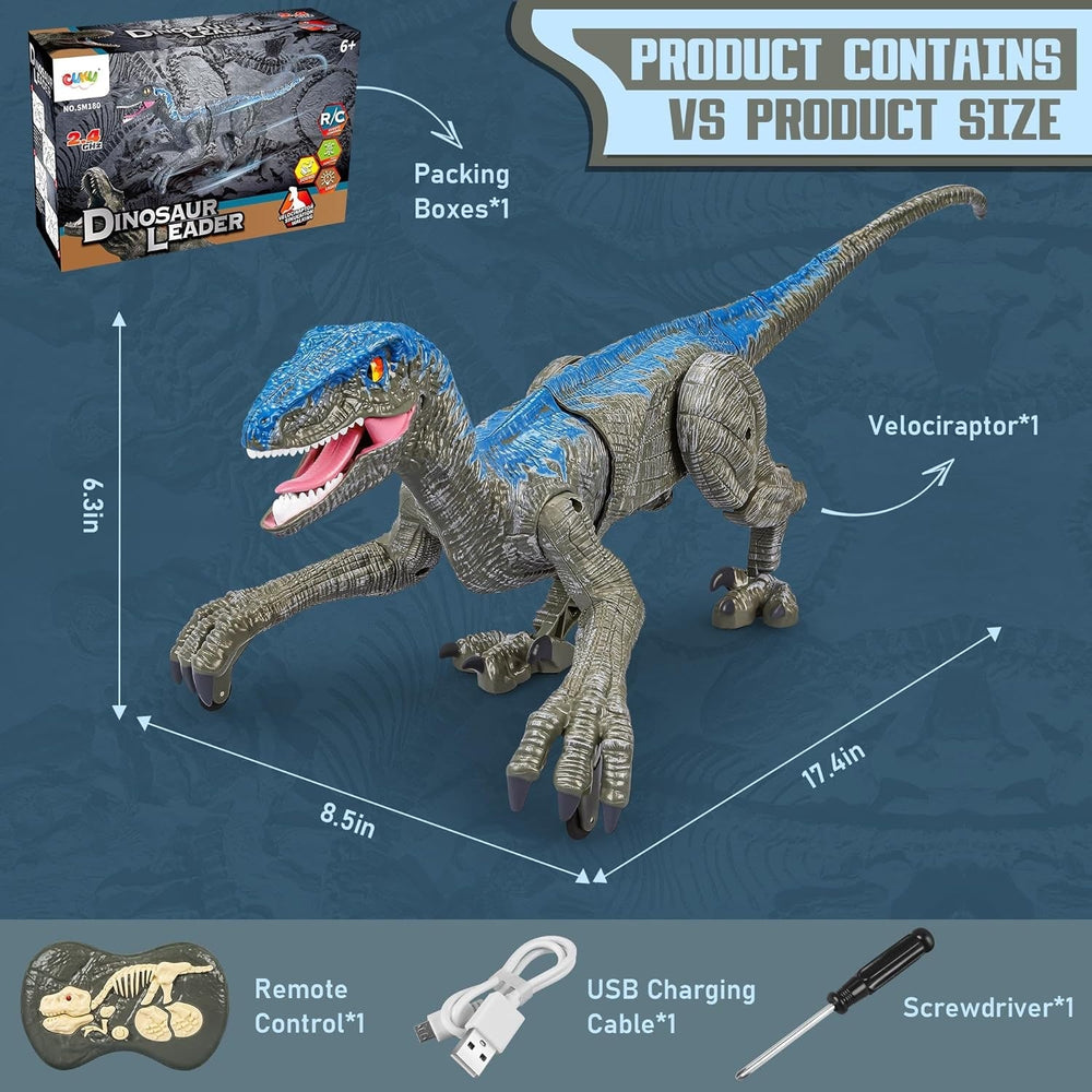Remote Control Dinosaur Toy – Realistic Sounds, Walking Action & Kids Play