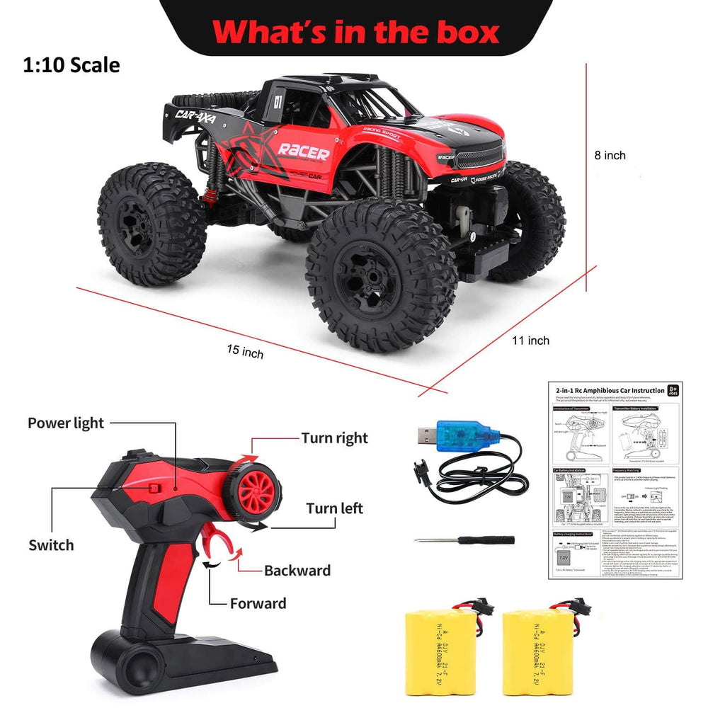 Remote Control Monster Truck Amphibious All Terrain Adventure