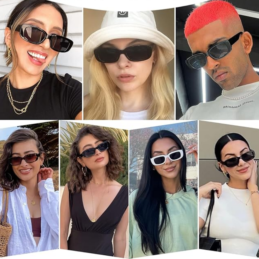 Aria Retro Rectangular Y2K Sunglasses - Vintage-Inspired Fashion Eyewear for Trendy Looks