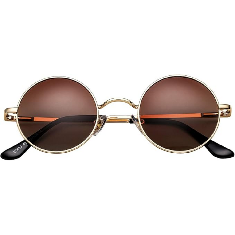 Lenno Retro Round Polarized Sunglasses - Stylish Vintage Eyewear for Ultimate UV Protection