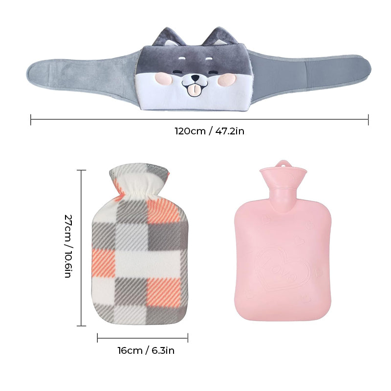 Cozy Plush Hot Water Bottle Belt for Ultimate Comfort & Relief - Ideal for Pain Relief and Relaxation