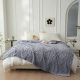 CozyLuxe Reversible Thick Lambswool Blanket - Ultra Soft & Warm, Perfect for Home Decor