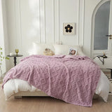 CozyLuxe Reversible Thick Lambswool Blanket - Ultra Soft & Warm, Perfect for Home Decor