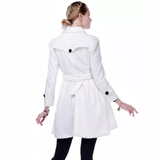 Patty Reversible Wool Peacoat with Belt - Stylish & Versatile Outerwear for Women
