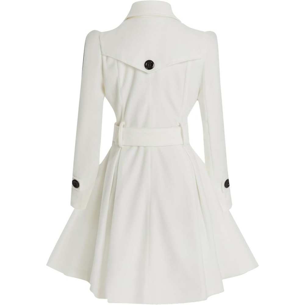 Patty Reversible Wool Peacoat with Belt - Stylish & Versatile Outerwear for Women