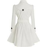 Patty Reversible Wool Peacoat with Belt - Stylish & Versatile Outerwear for Women