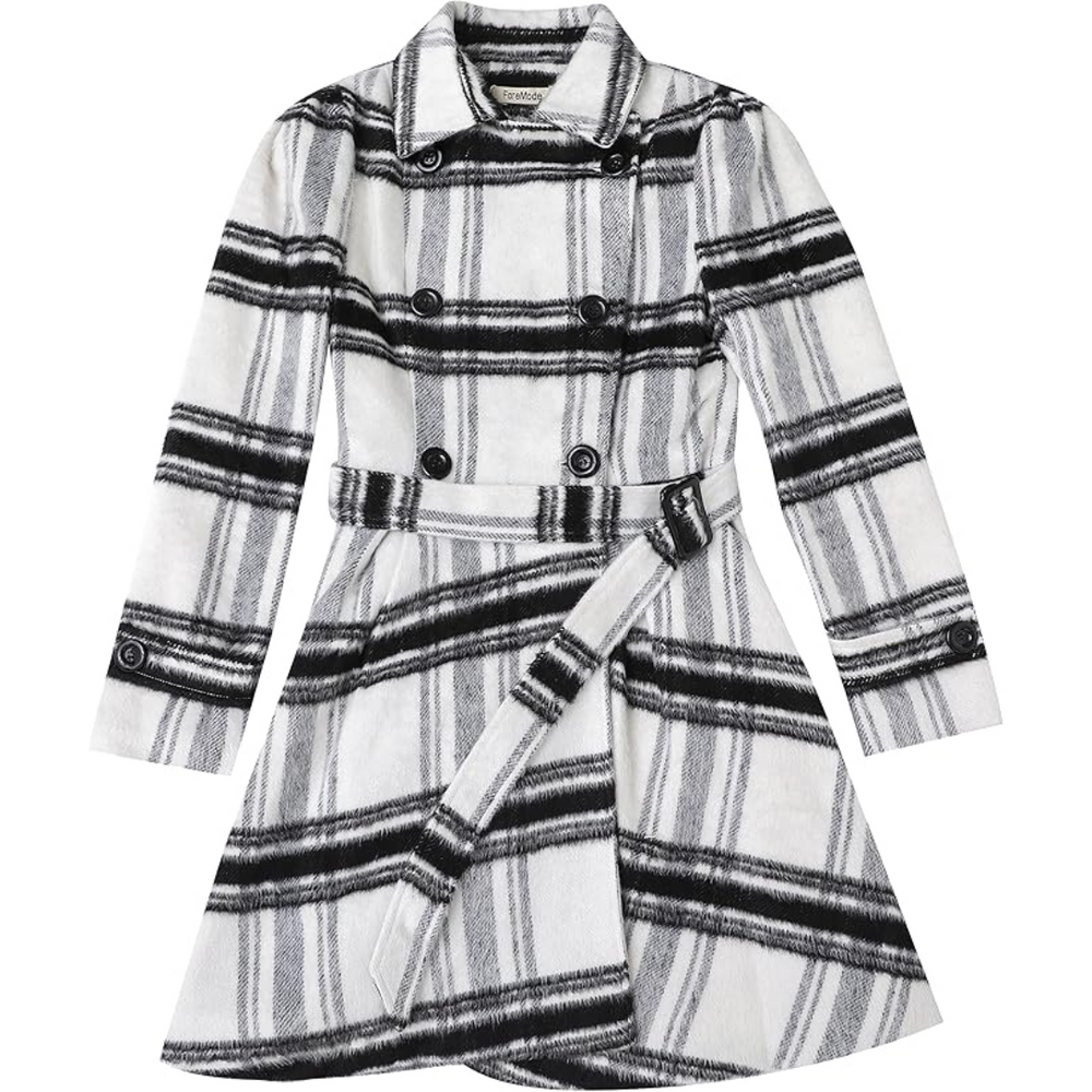 Patty Reversible Wool Peacoat with Belt - Stylish & Versatile Outerwear for Women