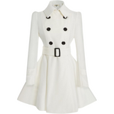 Patty Reversible Wool Peacoat with Belt - Stylish & Versatile Outerwear for Women