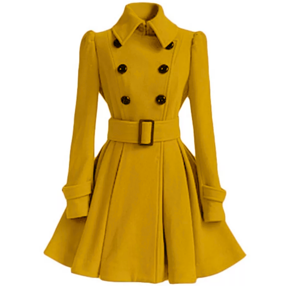 Patty Reversible Wool Peacoat with Belt - Stylish & Versatile Outerwear for Women