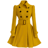 Patty Reversible Wool Peacoat with Belt - Stylish & Versatile Outerwear for Women