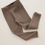 Girls' Ribbed Lace Trim Baby Leggings - Stylish & Comfortable Infant Pants