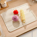 Ridged Foldable Multi-Purpose Drying Mat - Versatile, Space-Saving Kitchen & Dish Drying Solution