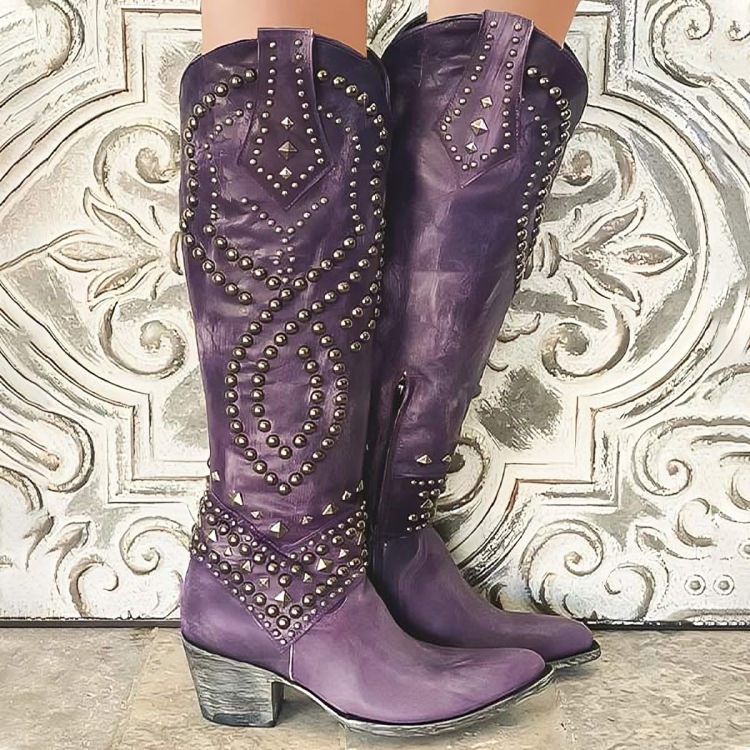 Women's pointed toe western boots, view 1