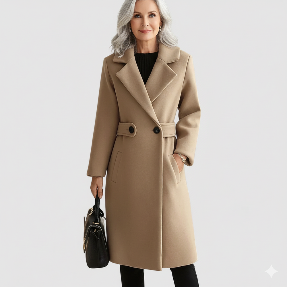 Women's belted coat, view 1