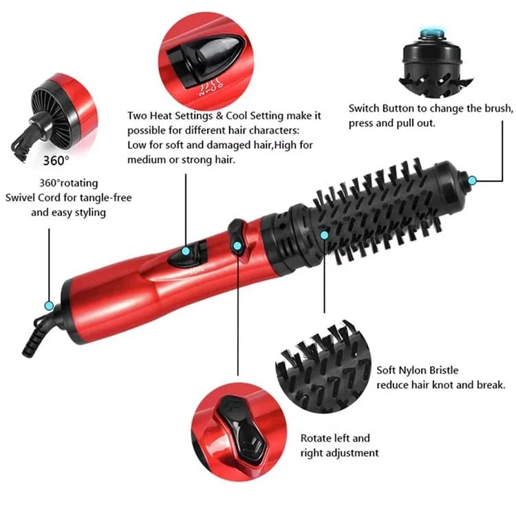 Enhanced Product Title: **Automatic Rotating Hair Styling Brush with Ionic Technology - 2-in-1 Hot Air Brush for Effortless Blowouts and Curls**