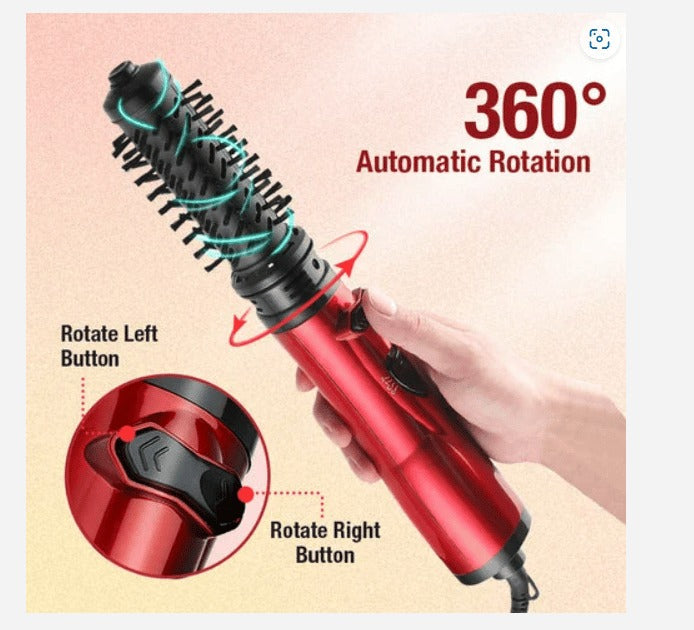Enhanced Product Title: **Automatic Rotating Hair Styling Brush with Ionic Technology - 2-in-1 Hot Air Brush for Effortless Blowouts and Curls**