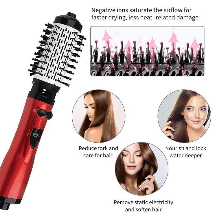 Enhanced Product Title: **Automatic Rotating Hair Styling Brush with Ionic Technology - 2-in-1 Hot Air Brush for Effortless Blowouts and Curls**
