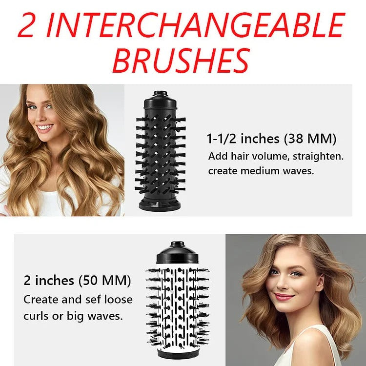 Enhanced Product Title: **Automatic Rotating Hair Styling Brush with Ionic Technology - 2-in-1 Hot Air Brush for Effortless Blowouts and Curls**