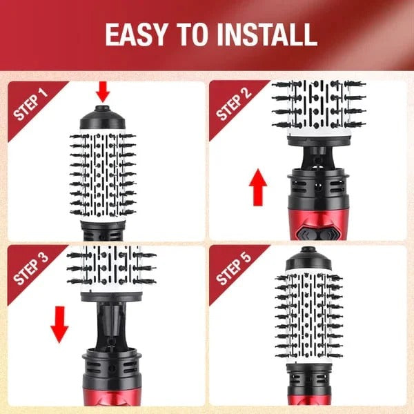 Enhanced Product Title: **Automatic Rotating Hair Styling Brush with Ionic Technology - 2-in-1 Hot Air Brush for Effortless Blowouts and Curls**