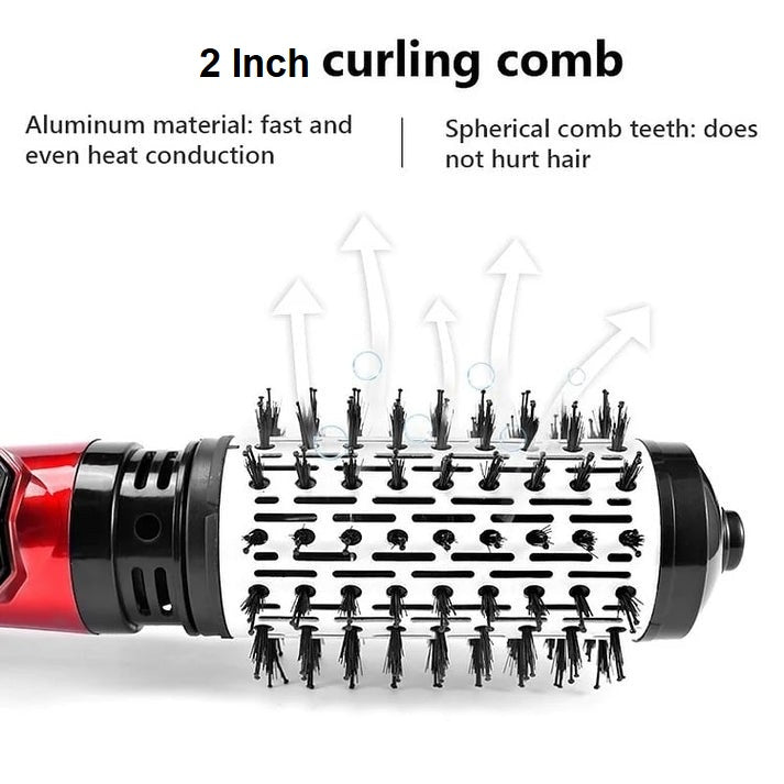 Enhanced Product Title: **Automatic Rotating Hair Styling Brush with Ionic Technology - 2-in-1 Hot Air Brush for Effortless Blowouts and Curls**