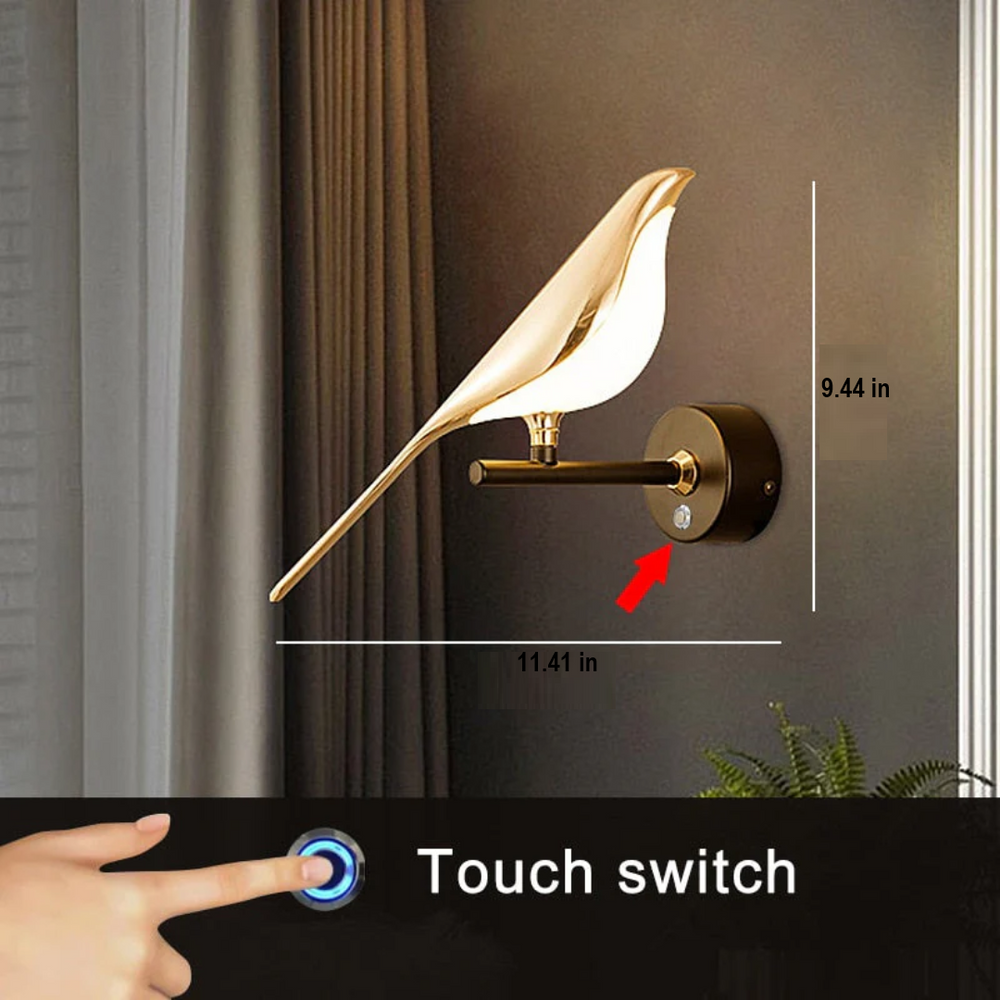 LuminaBird Rotating LED Wall Lamp - Adjustable Brightness & Modern Design for Home Decor