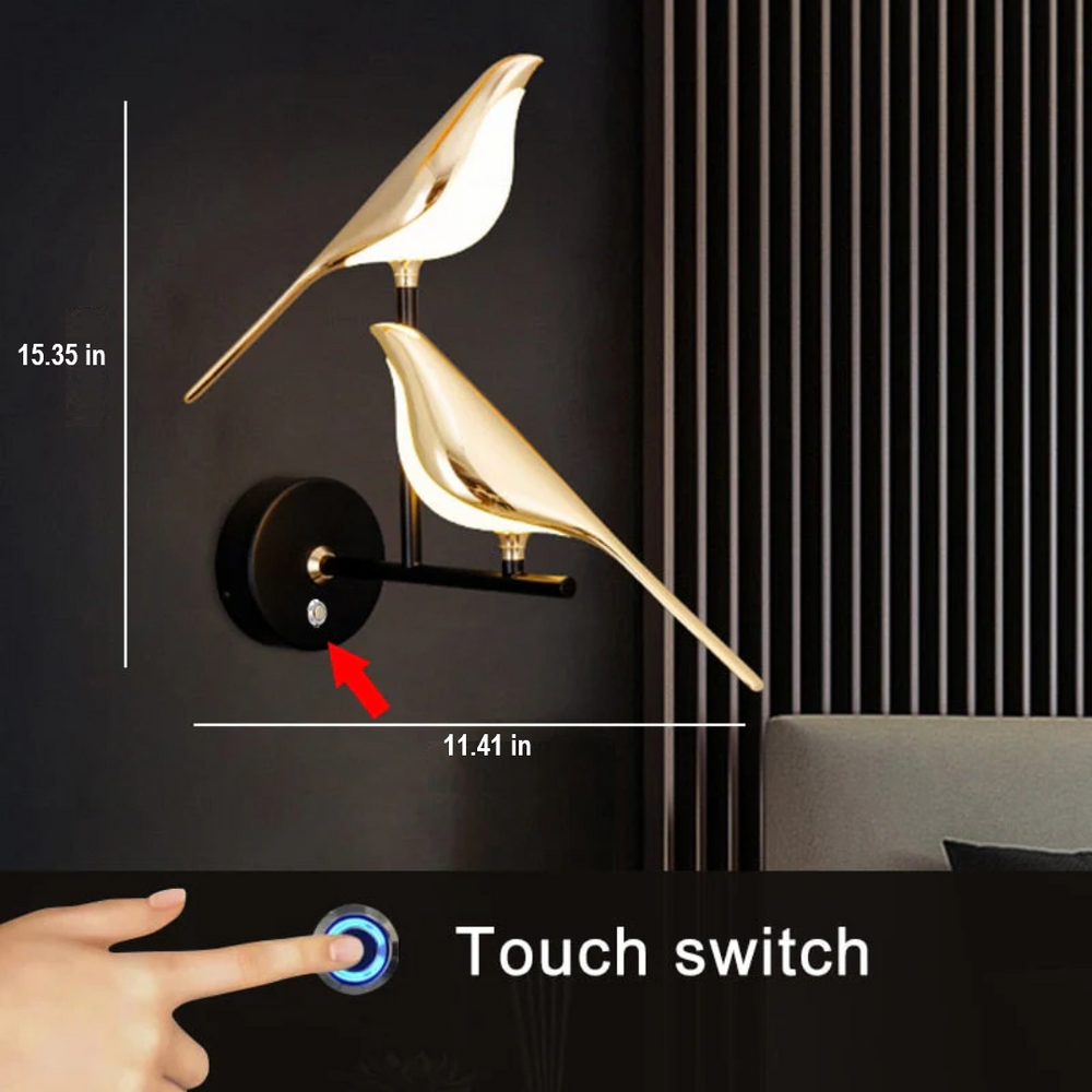 LuminaBird Rotating LED Wall Lamp - Adjustable Brightness & Modern Design for Home Decor