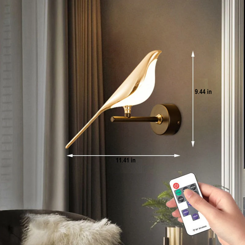 LuminaBird Rotating LED Wall Lamp - Adjustable Brightness & Modern Design for Home Decor
