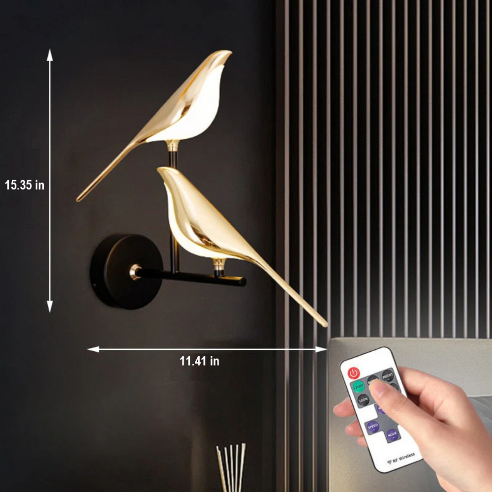 LuminaBird Rotating LED Wall Lamp - Adjustable Brightness & Modern Design for Home Decor