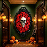 Halloween Decoration 3D Retro Horror Frame Gothic Skull Spider Gorgeous Frame Halloween Hanging Wall Decor