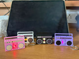 Mini Voice Recorder Keychain – Retro Radio Design, Record & Playback