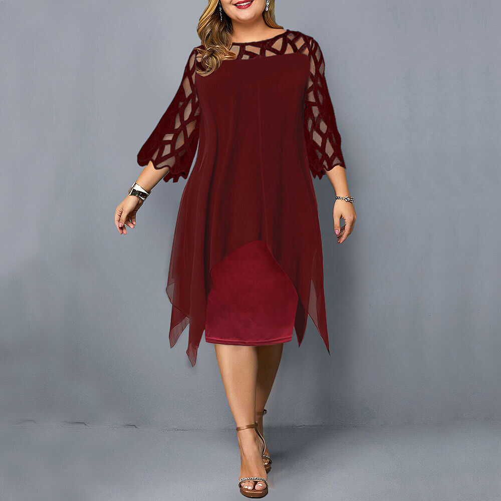 Chic Plus-Size Midi Dress for Fall | Elegant Autumn Fashion