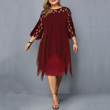 Chic Plus-Size Midi Dress for Fall | Elegant Autumn Fashion