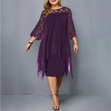 Chic Plus-Size Midi Dress for Fall | Elegant Autumn Fashion