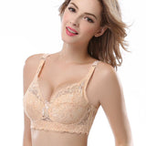 Plus-Size Wire-Free Lace Bra - Comfortable & Stylish Lingerie for Curvy Women