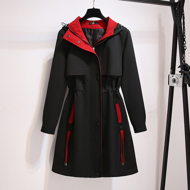 Plus-Size Hooded Windbreaker - Fall Magic Collection for Women