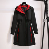 Plus-Size Hooded Windbreaker - Fall Magic Collection for Women