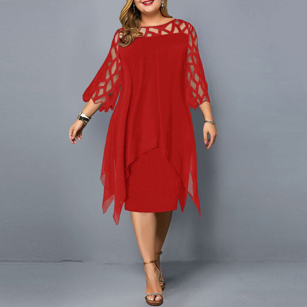 Chic Plus-Size Midi Dress for Fall | Elegant Autumn Fashion
