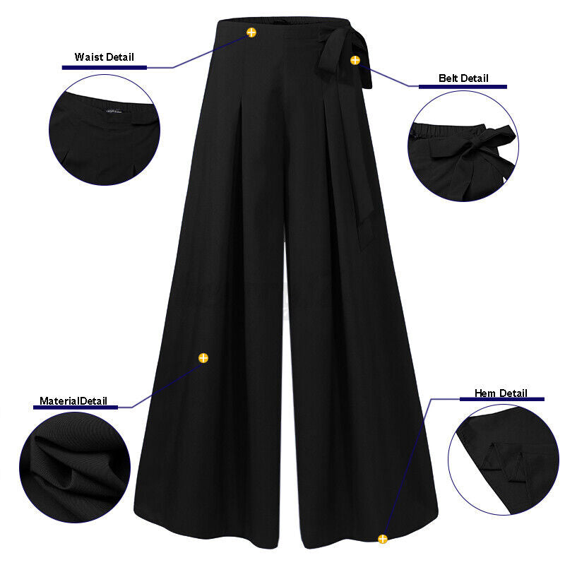 Plus-Size Wide-Leg Work Pants for Women - Stylish Fall Edition - Comfortable & Versatile Office Wear