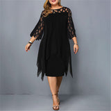Chic Plus-Size Midi Dress for Fall | Elegant Autumn Fashion