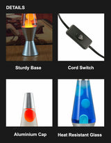 Retro Lava Lamp - Peaceful Motion Wax Liquid Relaxation Light Gift Bowlift