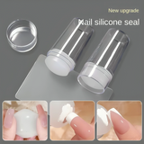 French Manicure Stamping Set – Silicone Stamp, 2-Pack & Reusable Tips