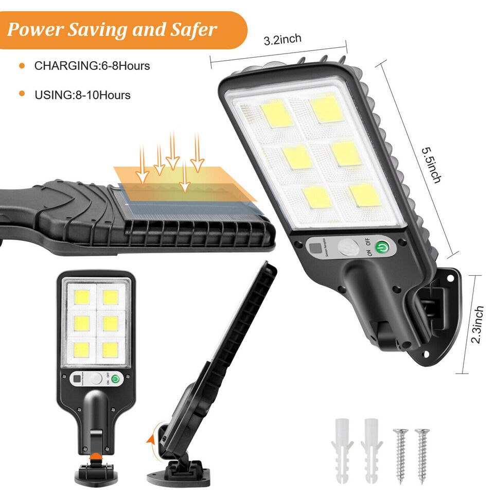 Solar LED Street Light – Motion Sensor, 6000K Cool White & IP65 Waterproof