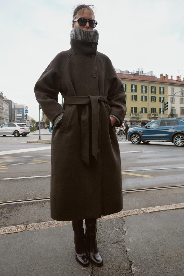 Women's belted coat, view 5